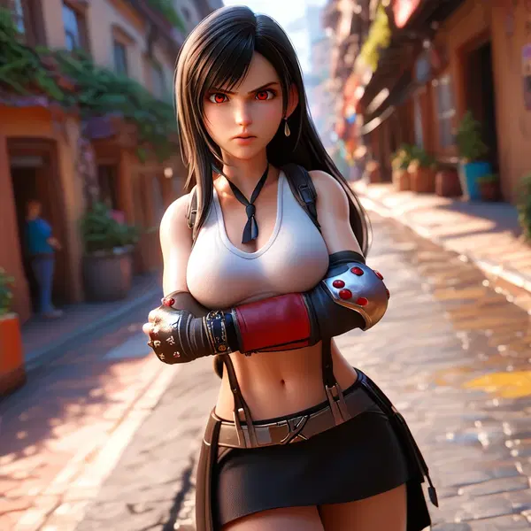 tifa final fantasy 18+ - Lust That Arrived Like a Storm - AI generated square image in 1080x1080 resolution by @anon