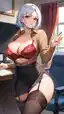shiraki meiko porn - Fire That Consumes the Night - AI generated portrait image in 1080x1920 resolution by @anon