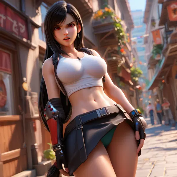 tifa final fantasy rebirth - A Magnet That Felt Like a Warning - AI generated square image in 1080x1080 resolution by @anon