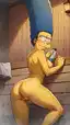 the simpsons porn marge - The Desire That Lit Up the Dark - AI generated portrait image in 1080x1920 resolution by @anon