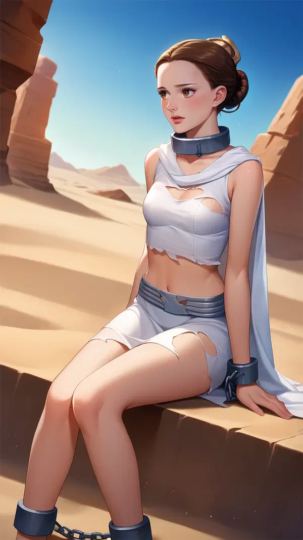 star wars anakin padme - A Memory Burning Like Need - AI generated portrait image in 1080x1920 resolution by Anonymous Creator