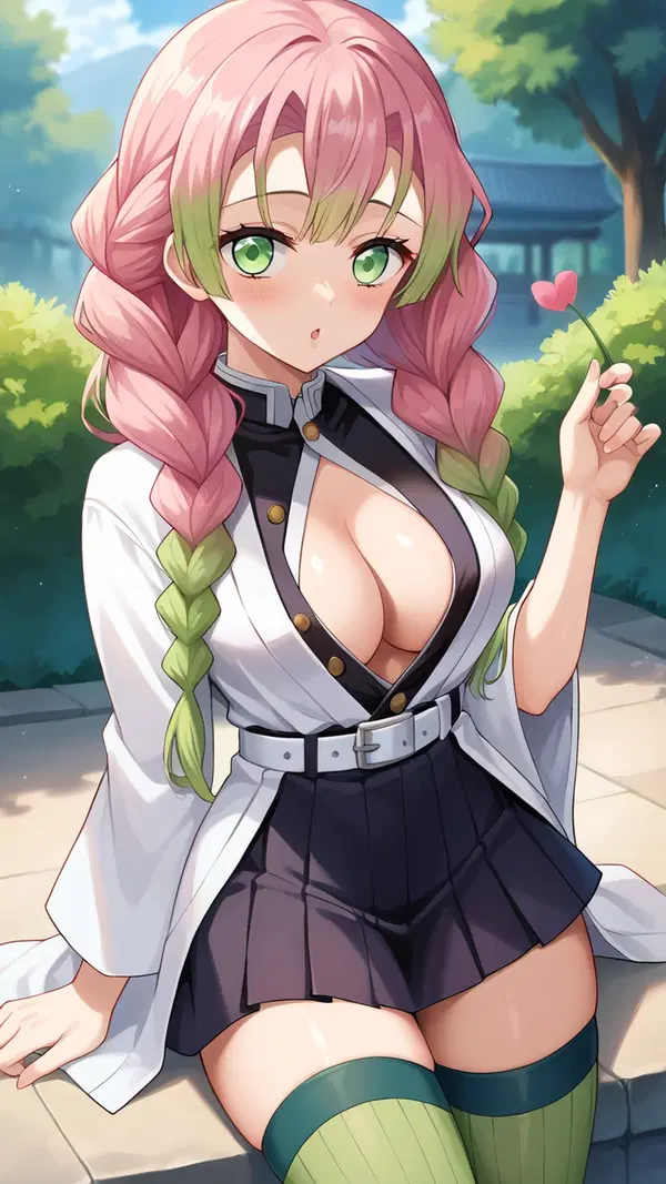 mitsuri porn animation - The Burn That Made the Night Lean Closer - AI generated portrait image in 1080x1920 resolution by @anon