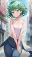 tatsumaki full nelson - An Edge That Moved Through Every Wall - AI generated portrait image in 1080x1920 resolution by @anon