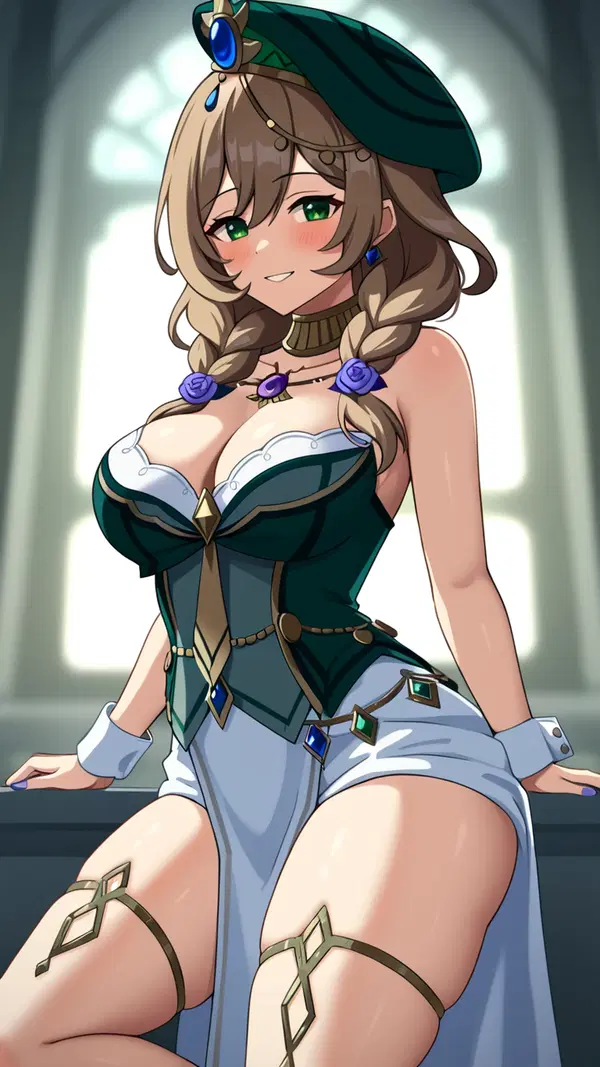 nude genshin impact cosplay - The Longing That Stayed Too Close - AI generated portrait image in 1080x1920 resolution by @anon
