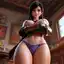 tifa lockhart art - The Pressure That Refused the Morning - AI generated square image in 1080x1080 resolution by @anon