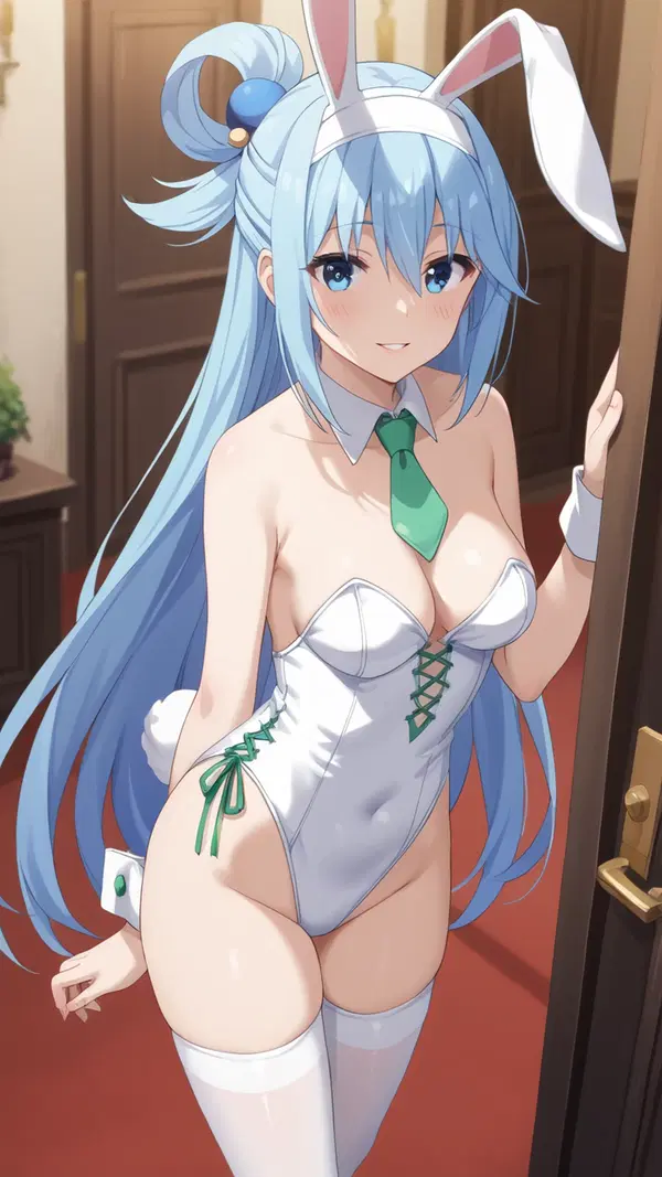 aqua suerte konosuba hentai - The Pressure That Stayed Where It Should Not - AI generated portrait image in 1080x1920 resolution by @anon