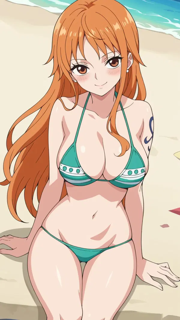 one piece live-action cast nami - Heat That Came From Nowhere and Stayed - AI generated portrait image in 1080x1920 resolution by @anon