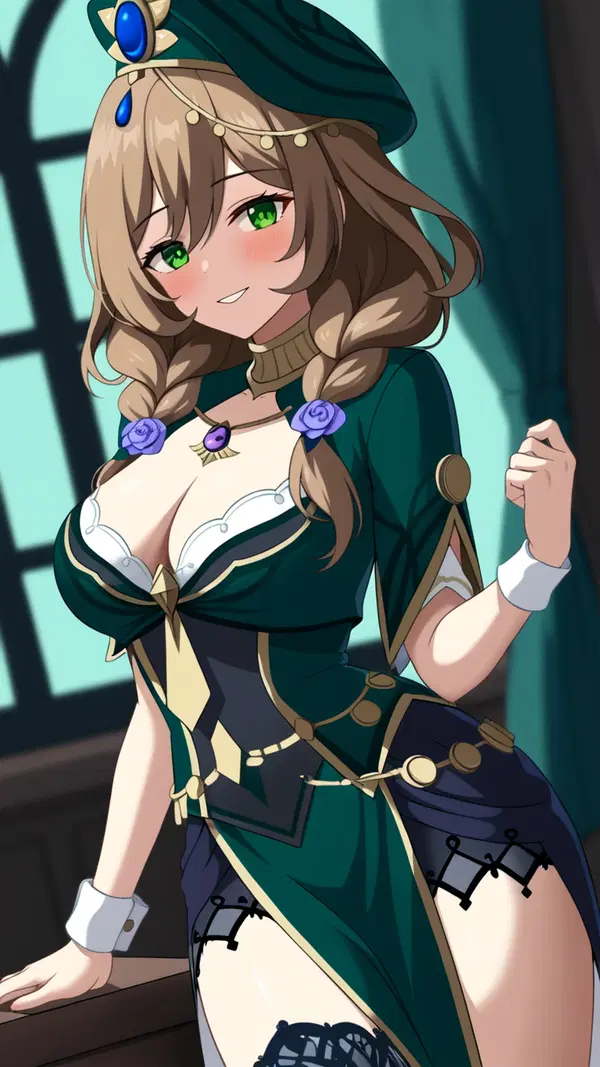 genshin impact gaming porn - Fire I Keep Coming Back To - AI generated portrait image in 1080x1920 resolution by @anon