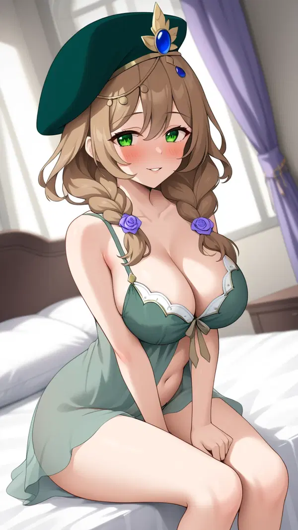 genshin impact shenhe nude - A Fire That Forgot How to Leave - AI generated portrait image in 1080x1920 resolution by @anon