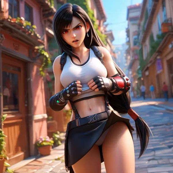 sexy tifa lockhart - A Rush That Took the Long Way Back - AI generated square image in 1080x1080 resolution by @anon
