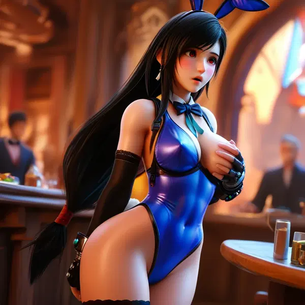 tifa lockhart images - An Undertow That Moved Like a Secret - AI generated square image in 1080x1080 resolution by @anon