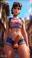 ice spice fortnite nsfw - A Midnight Built From Velvet - AI generated portrait image in 1080x1920 resolution by @anon