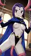 teen titans raven hentai - The Trace That Lit Up the Dark - AI generated portrait image in 1080x1920 resolution by @anon