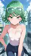 tatsumaki bunny girl - The Restlessness Behind My Last Thought - AI generated portrait image in 1080x1920 resolution by @anon