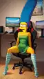 marge in simpsons - Where Hunger Becomes a Prayer - AI generated portrait image in 1080x1920 resolution by @anon