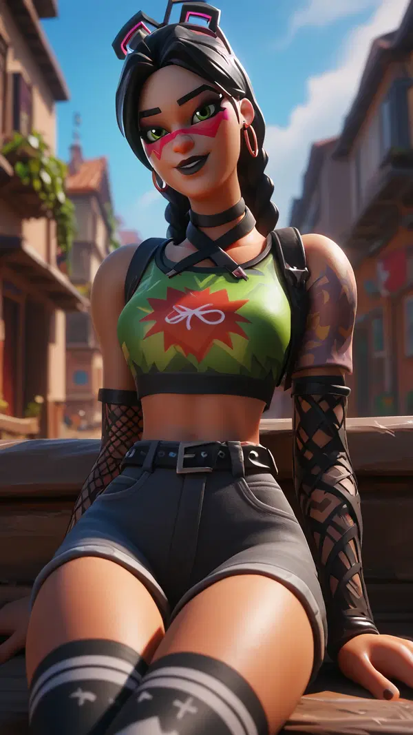 fortnite jade hentai - The Flame That Took the Long Way Back - AI generated portrait image in 1080x1920 resolution by @anon
