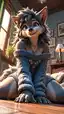 furry sex torso - The Dark Learned This Moonlight - AI generated portrait image in 1080x1920 resolution by @anon