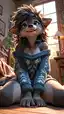 furry porn gams - The Secret Beneath the Silence - AI generated portrait image in 1080x1920 resolution by Anonymous Creator