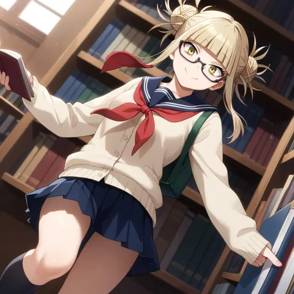 himiko toga body pillow - Want That Cuts Like Glass - AI generated square image in 1080x1080 resolution by @anon