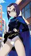 teen titans raven hot - The Fire That Forgot How to Leave - AI generated portrait image in 1080x1920 resolution by Anonymous Creator