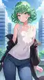 tatsumaki mha - An Obsession That Would Not Let Go - AI generated portrait image in 1080x1920 resolution by @anon