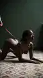 sexy black porn videos - Forbidden Desires on Full Display - AI generated portrait image in 1080x1920 resolution by @anon