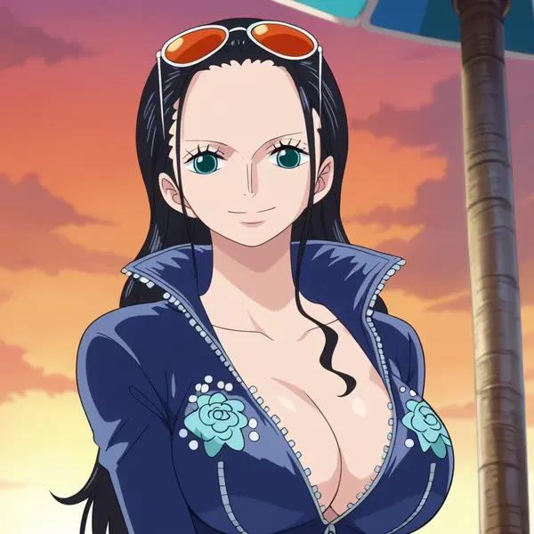 nico robin porn parody - The Heat That Built a Home in Me - AI generated square image in 1080x1080 resolution by @anon