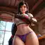 tifa lockhart ff7 remake - The Edge That Burned Without Sound - AI generated square image in 1080x1080 resolution by @anon