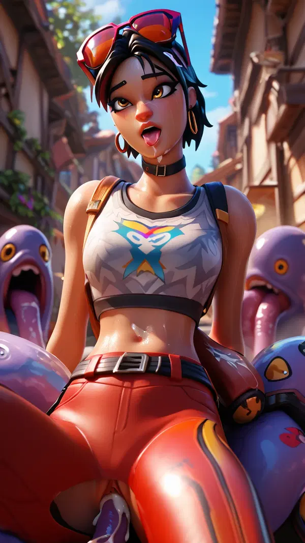 dusk fortnite r34 - An Edge That Stayed After Midnight - AI generated portrait image in 1080x1920 resolution by Anonymous Creator