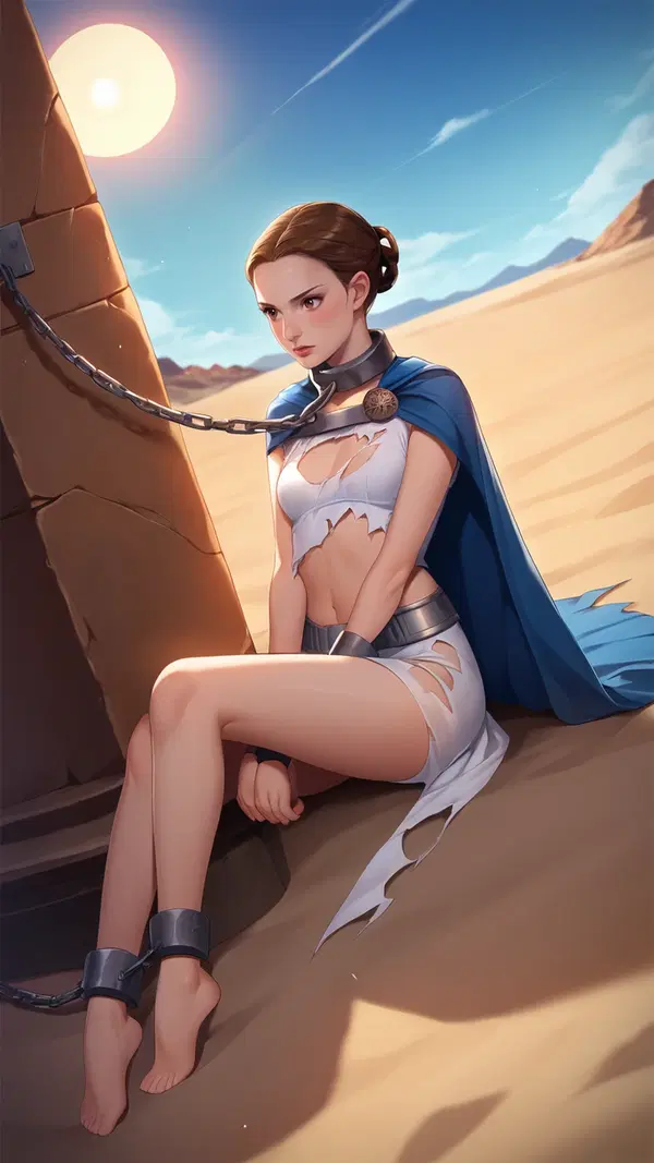 star wars padme and anakin - The Need That Pulls Me Under - AI generated portrait image in 1080x1920 resolution by @anon