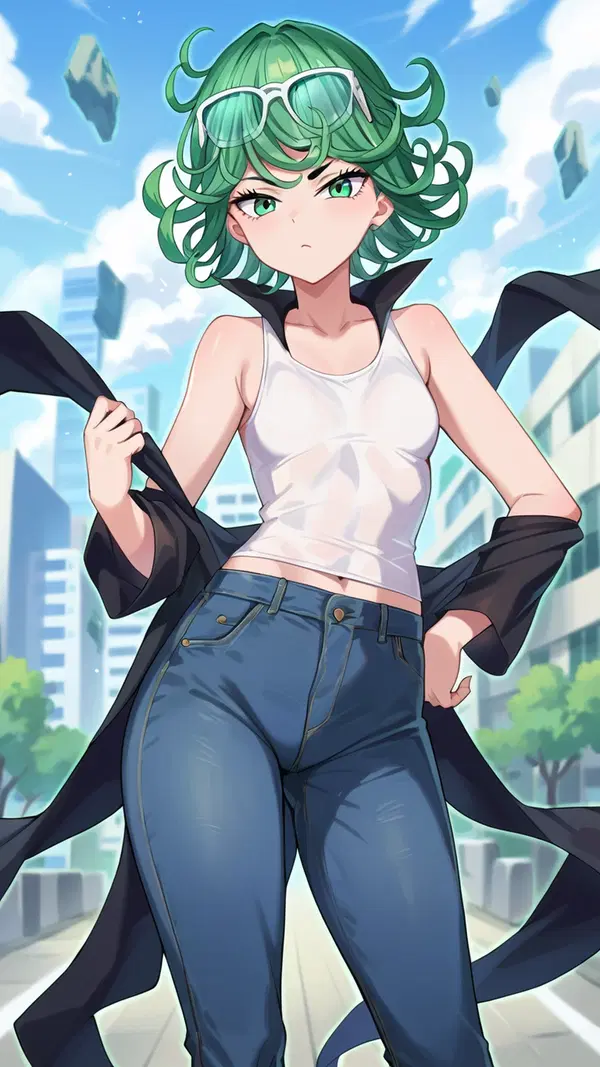 tatsumaki edit - Every Hunger That Found the Dark - AI generated portrait image in 1080x1920 resolution by Anonymous Creator