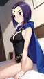 raven teen titans cosplay xxx - An Undertow That Forgot How to Leave - AI generated portrait image in 1080x1920 resolution by Anonymous Creator