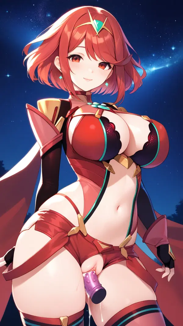 pyra xenoblade porn - This Devotion With No Easy Exit - AI generated portrait image in 1080x1920 resolution by @anon