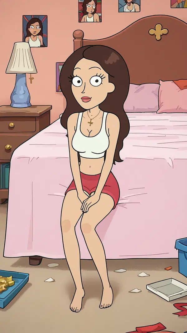 rick and morty a way back home porn summer - All the Burn I Tried to Hide - AI generated portrait image in 1080x1920 resolution by @anon