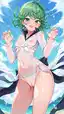 tatsumaki manga fanart - Heat That Came From Nowhere and Stayed - AI generated portrait image in 1080x1920 resolution by @anon