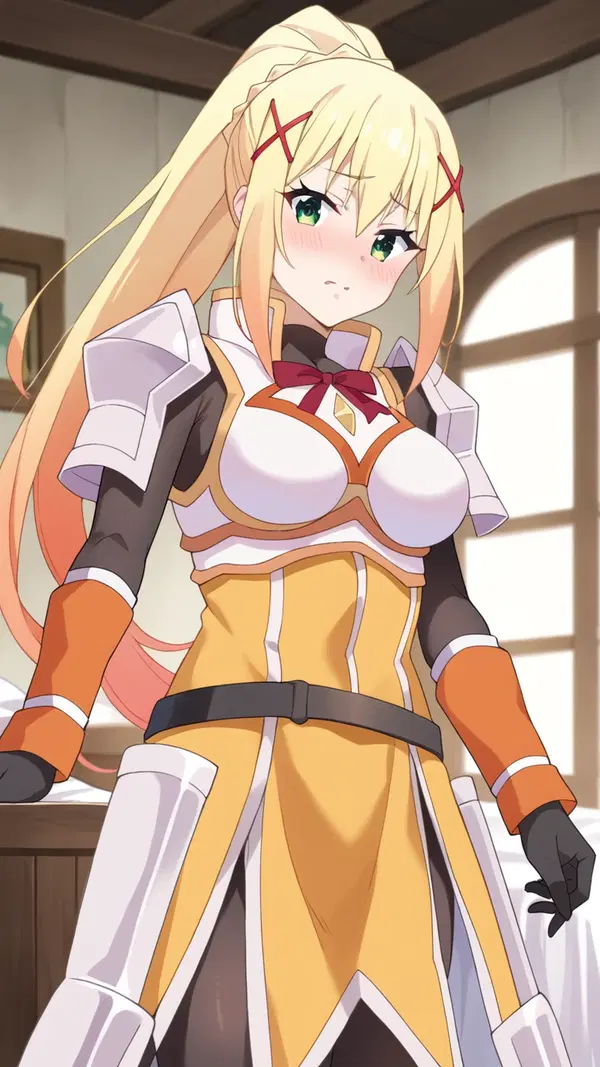 konosuba game porn - The Fire That Rose Without Permission - AI generated portrait image in 1080x1920 resolution by @anon