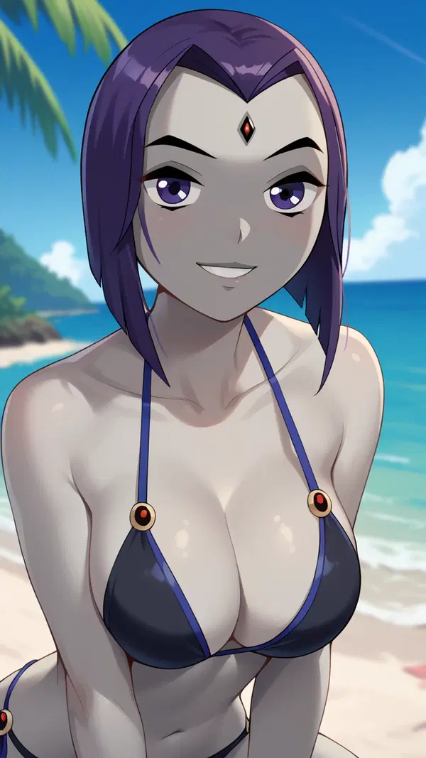 raven dc ai - Pleasure That Arrived Without Warning - AI generated portrait image in 1080x1920 resolution by @anon