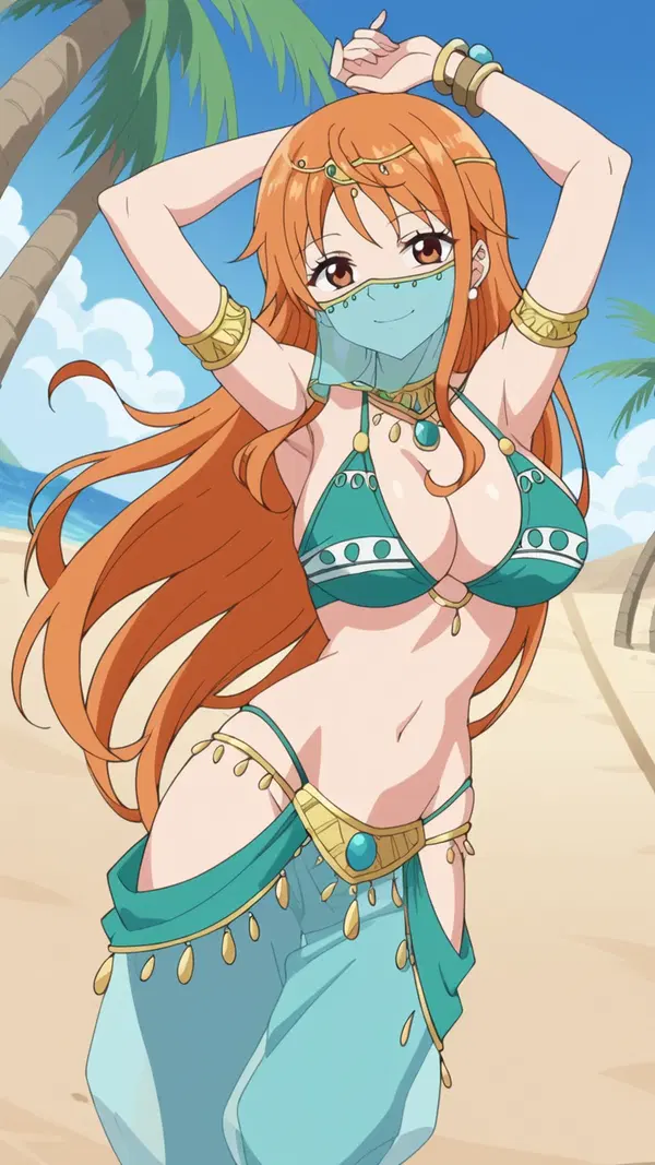 nami figure one piece - The Static That Refused the Morning - AI generated portrait image in 1080x1920 resolution by @anon