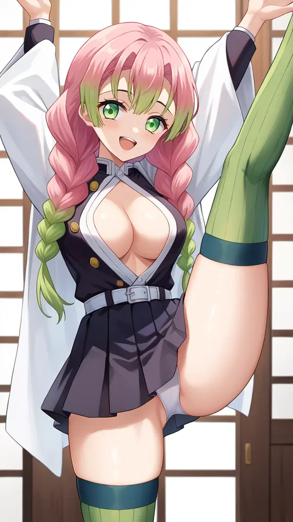 mitsuri x tanjiro animation porn - An Ember That Felt Like Falling - AI generated portrait image in 1080x1920 resolution by @anon