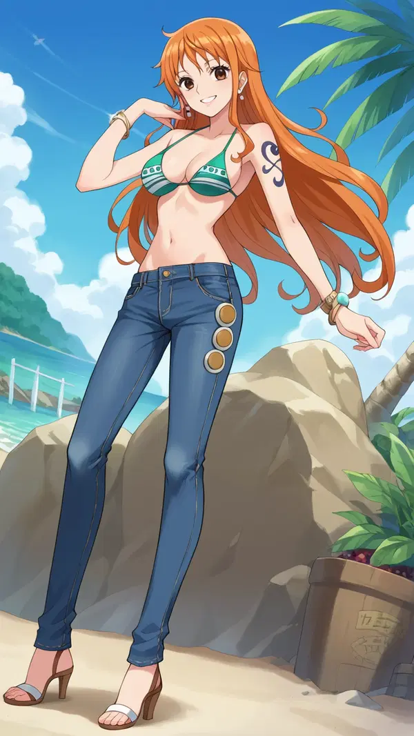 one piece nami rule34 - The Reverie That Held the Door Open - AI generated portrait image in 1080x1920 resolution by @anon