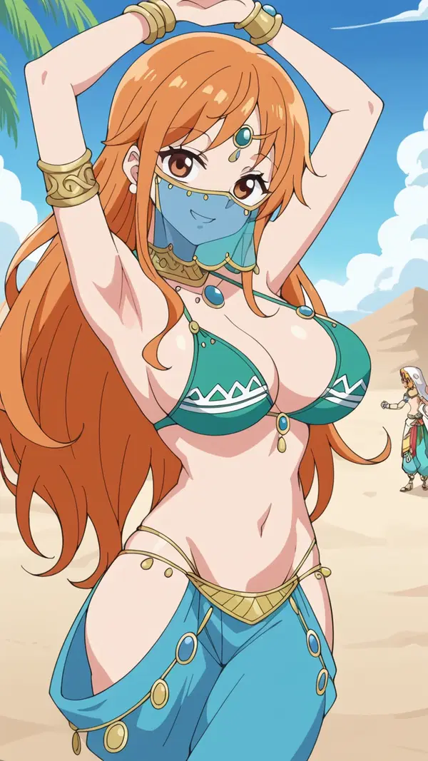 one piece nami season 1 - A Reverie That Wrote Itself in Smoke - AI generated portrait image in 1080x1920 resolution by @anon