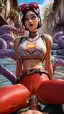 fortnite sunstrider rule 34 - The Edge That Left a Mark - AI generated portrait image in 1080x1920 resolution by Anonymous Creator