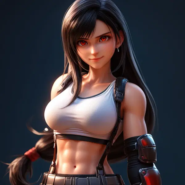 tifa lockhart created by - The Gravity That Stayed Where It Should Not - AI generated square image in 1080x1080 resolution by @anon