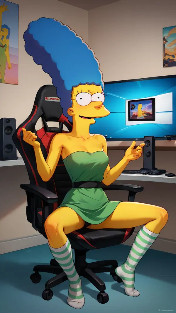simpsons lisa xxx - The Flame That Learned My Name - AI generated portrait image in 1080x1920 resolution by @anon