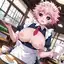 mina ashido figure - A Danger That Made Its Own Rules - AI generated square image in 1080x1080 resolution by @anon