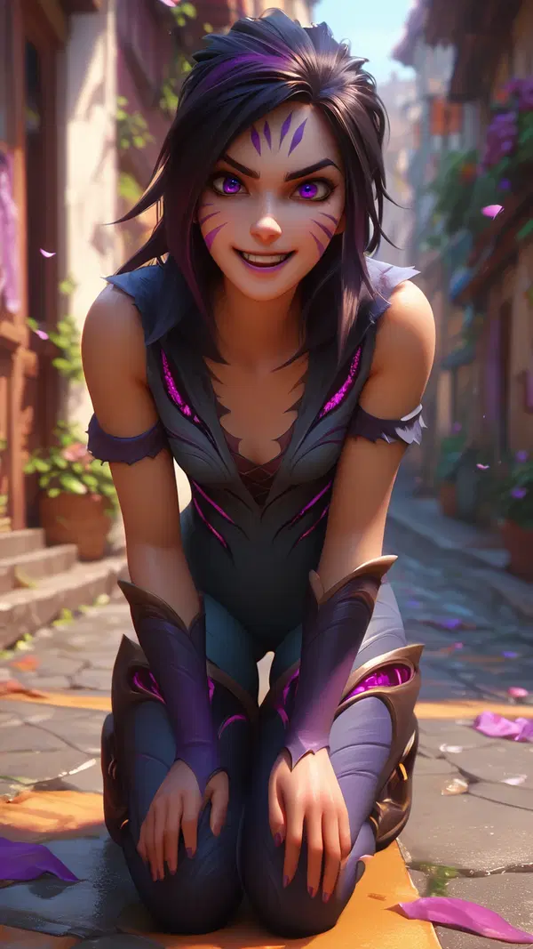 qiyana lol porn - Lust That Breaks Every Rule - AI generated portrait image in 1080x1920 resolution by Anonymous Creator