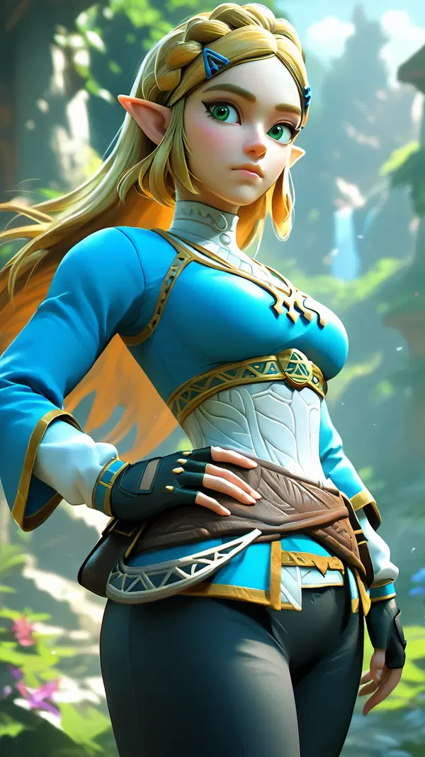 zelda link r34 - The Pull That Turned Softly Dangerous - AI generated portrait image in 1080x1920 resolution by Anonymous Creator