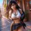 tifa lockhart dakimakura - A Current That Breathed Under the Surface - AI generated square image in 1080x1080 resolution by @anon