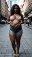 black curvy women nude - A Moonlight That Felt Like Falling - AI generated portrait image in 1080x1920 resolution by @anon