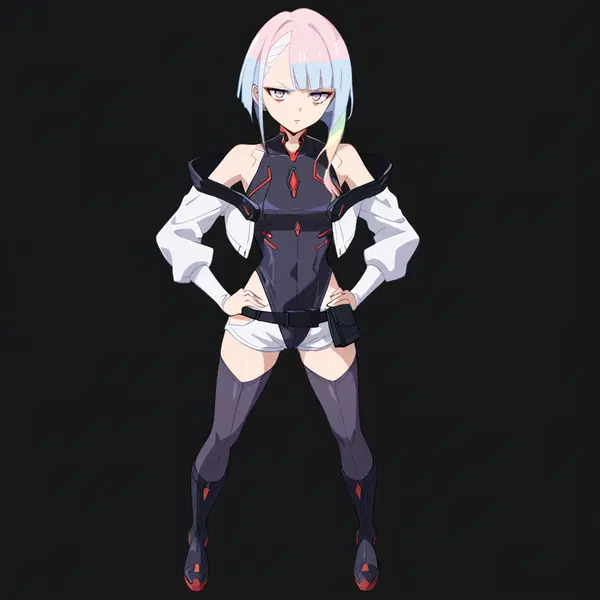 lucy hentai cyberpunk - An Undertow That Burned Without Sound - AI generated square image in 1080x1080 resolution by @anon